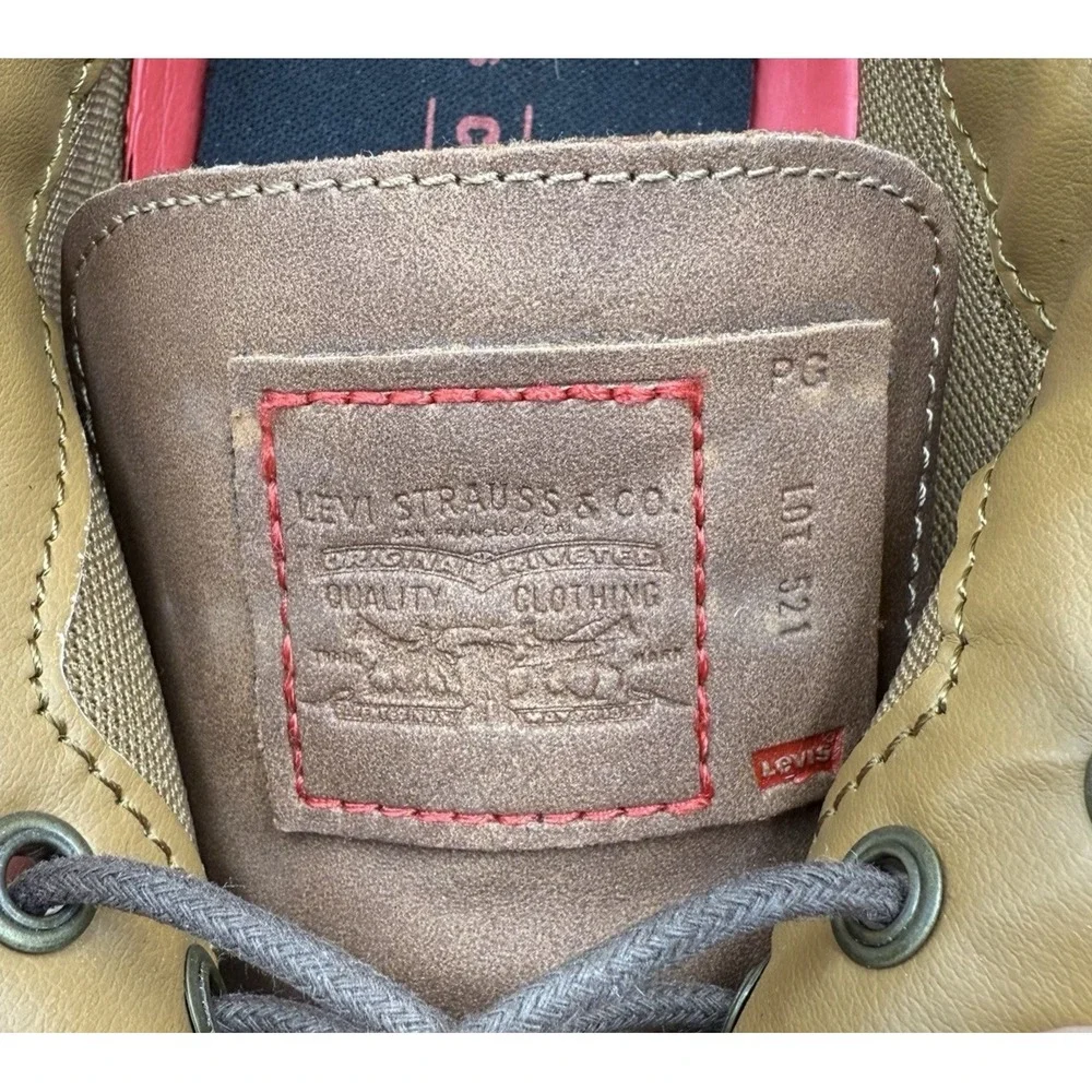 Levi Strauss Shoes Men's 8.5 Brown Faux Suede Leather Comfort Insole Lace‎ Up